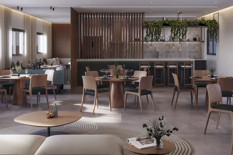 Salão gourmet Residencial Solaris