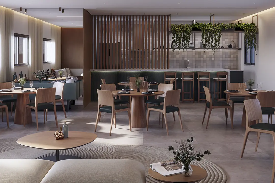 Salão gourmet Residencial Solaris